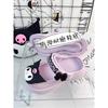 Фиолетовые детские клоги и тапочки Kuromi для девочек, летний женский уличный стиль 2024