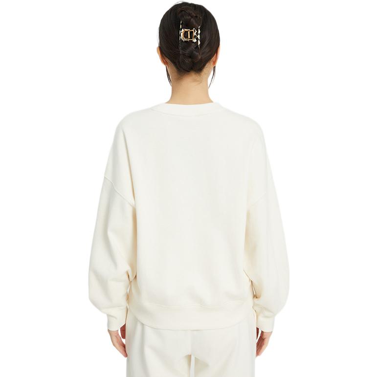 PUMA Sweatshirts Women's Ecru Crew Neck Moderate Regular 673570-99