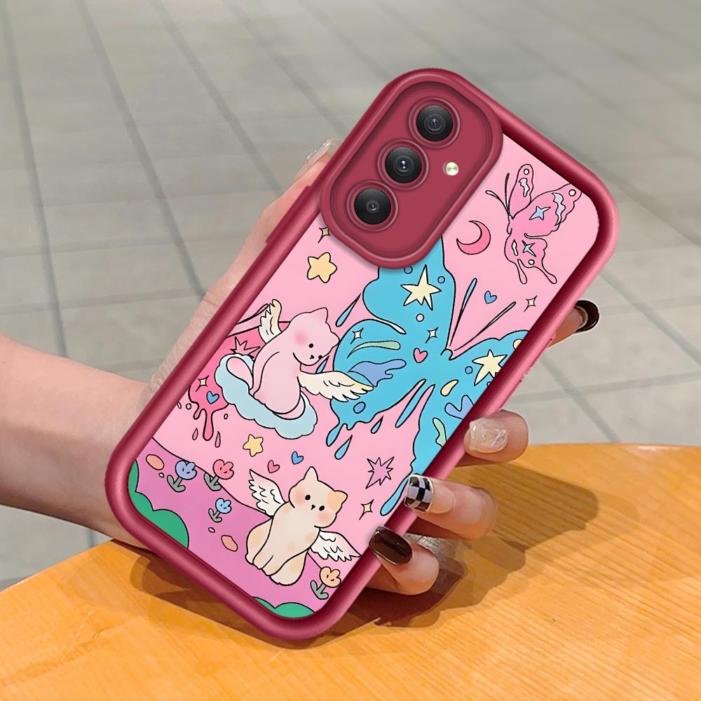 Мягкие силиконовые квадратные лестницы с мультяшным узором, полное покрытие, защита камеры, противоударный чехол для Huawei Honor Xiaomi Redmi Samsung