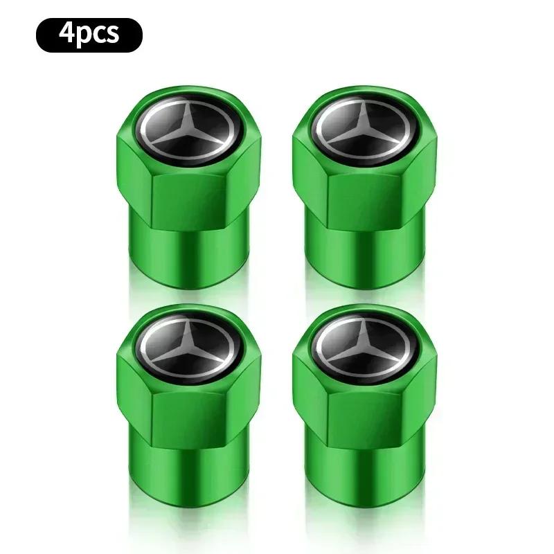 CDR4   4pcs Car Tire Valve Caps Emblem metal Cap Case For Mercedes Benz AMG W203 W204 W222 W221 W253 W205 W166 W167 W176 W207 W117 W210
