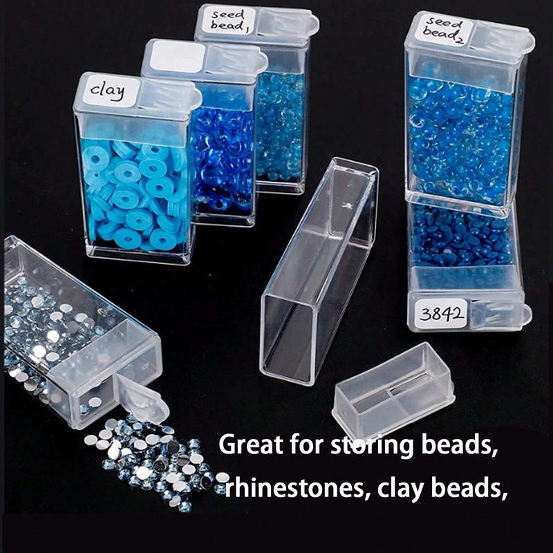 1 Box of Diamond Painting Storage Container, Diamond Painting Storage Box Diamond Mosaic Box Drawer Contains 35 Squares, with Funnel, Stickers