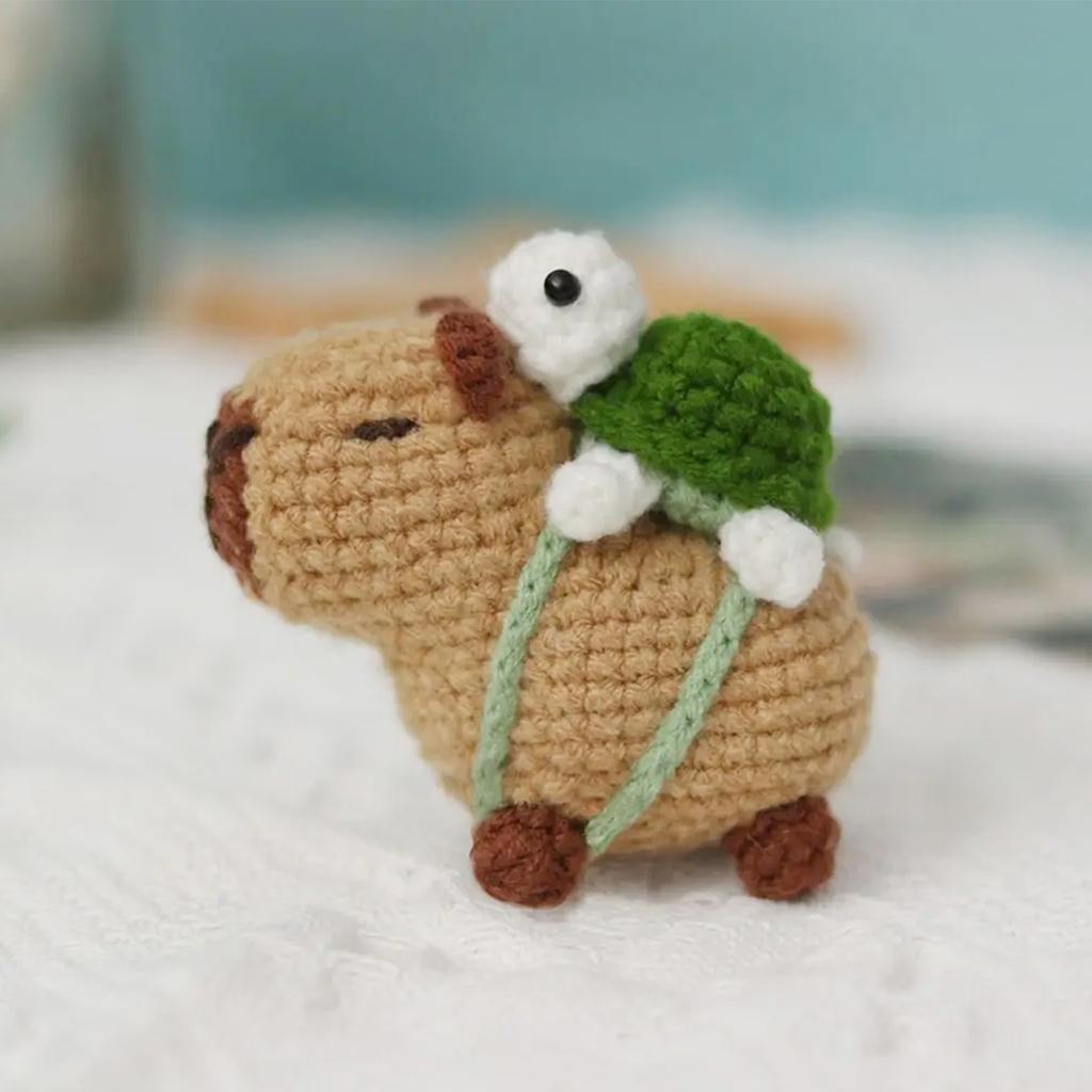 Capybara Crochet Kit, Cute Animal Crochet Kit Set, Christmas Gift, Crochet Kit for Beginners, Crochet Kit for Craft Lovers,