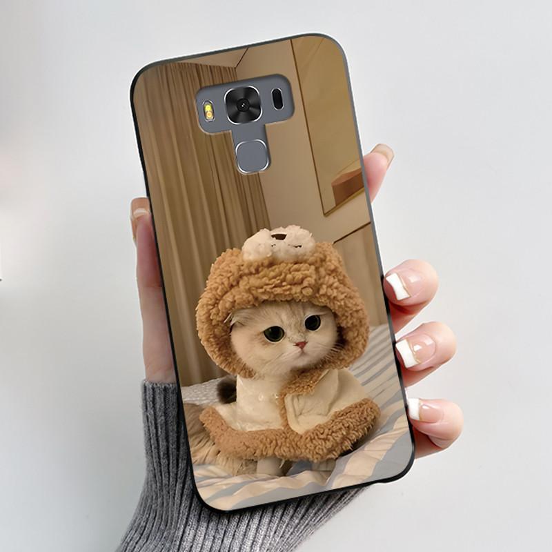 Чехол для Asus ZenFone 3 Max ZC553KL Capa Coque Милый Мультяшный Принт Чехол Защитная Крышка Мягкий Силикон Черный Корпус Funda