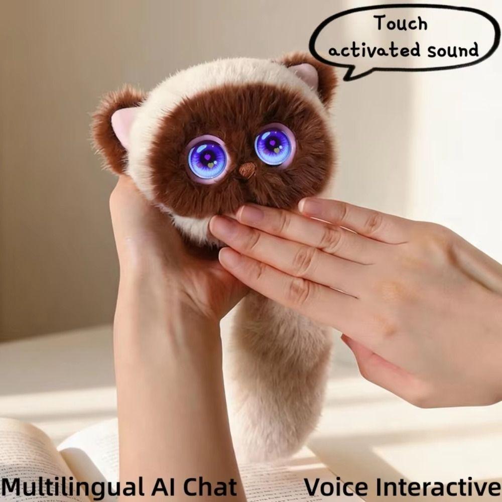 Intelligent Voice Communication AI Cat Plush Toy Voice Chat Toy Pendant Children's Companion Doll