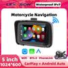 5 Inch WiFi GPS Navigation Motorcycle Waterproof Apple Carplay Display Screen Portable Motorcycle Wireless Android Auto Monitor