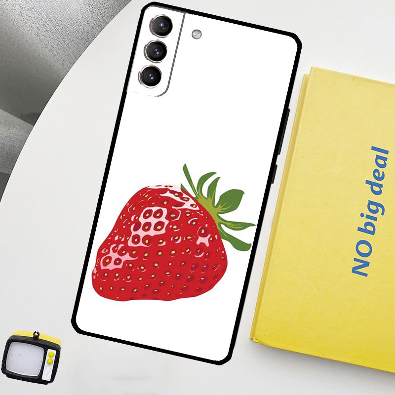 Чехол для телефона Клубника Для Samsung Galaxy S25 Ultra S21 S22 S23 S24 Ultra S9 S10 S20 Plus S25 FE