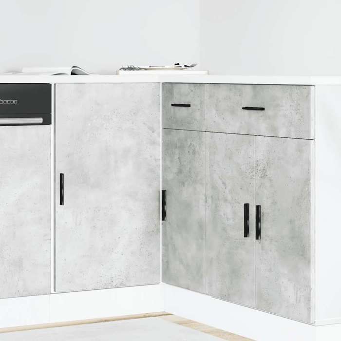 Maison Exclusive - Meuble sous évier "Lyon" Gris béton Bois d'ingénierie