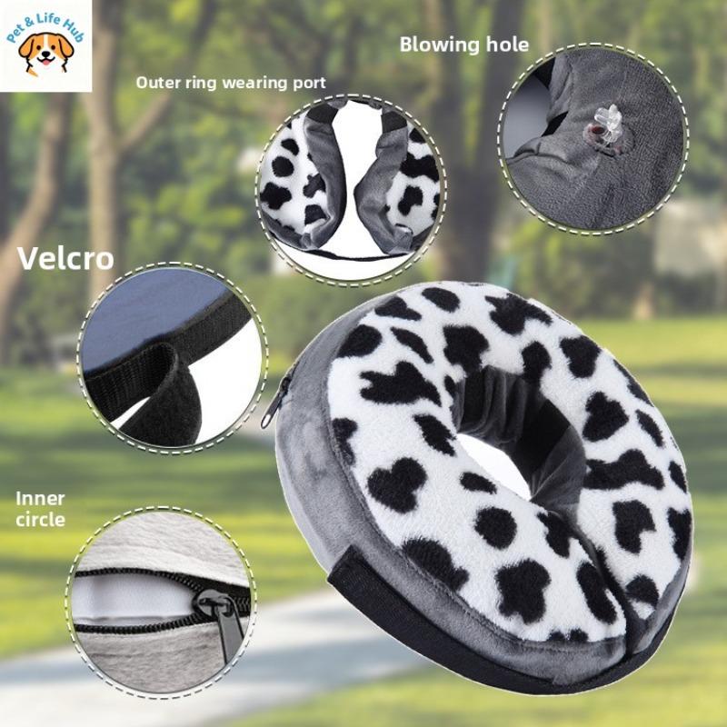 Dog products-inflatable pet protection neck collar leash Elizabeth collar pet grooming protection neck wrap pet supplies