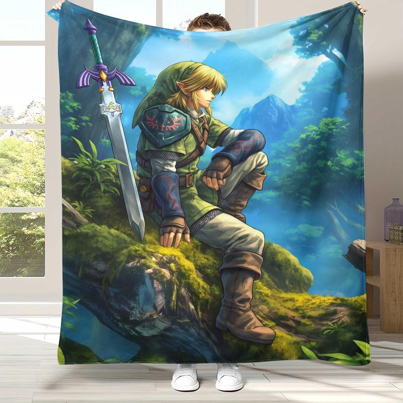 Ретро Z-Zelda Мультяшный Линк Игры Фланелевое Одеяло, Ультра Мягкий Теплый Плюшевый Плед для Дома Спальни Кровати Дивана Походного Пикника Ребенка