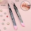 Double-Ended Eyelashes Extension Tweezers Makeup Tools Nail Art Tweezers With Silicone Pressing Head Nail Stickers Pick Up Clip