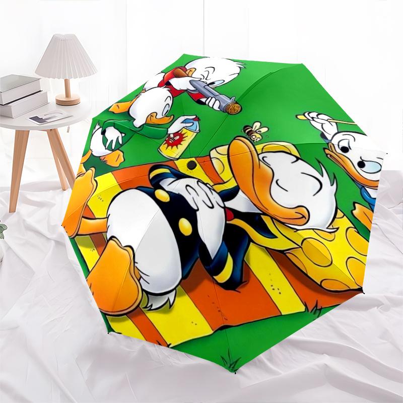 Duck Family Picnic Automatic Opening and Closing Umbrella - Lightweight 3-Fold Design, Suitable for Fans, Travel, Daily Use - Official Produ