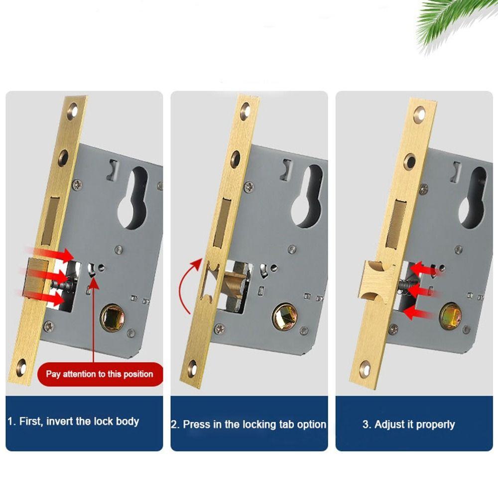 Silent Door Lock Cylinder Security Mechanical Lock New Door Lock Body  Door