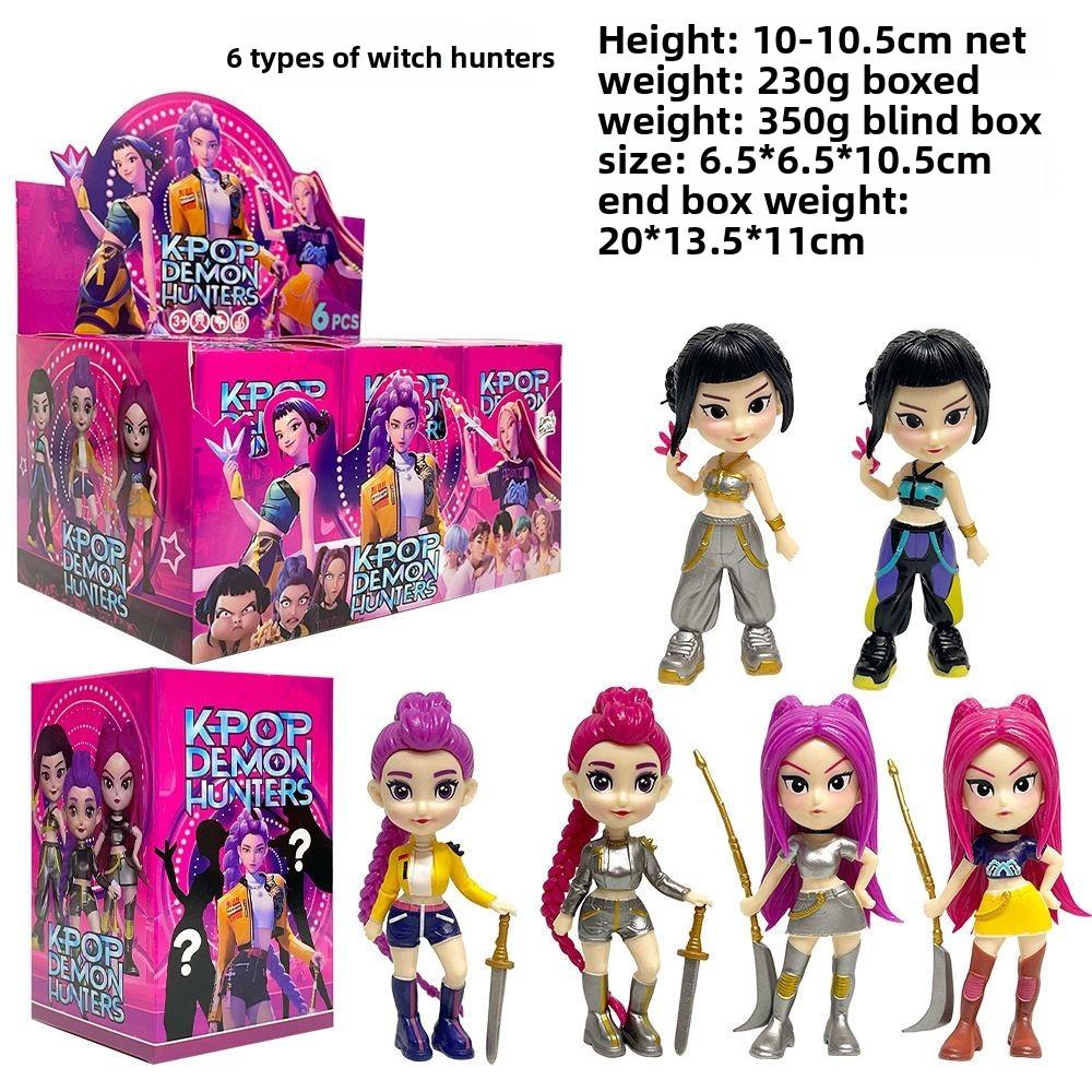 Hot Anime Figure K-pop Demon Hunters with Box Kawaii Boys Girls Gifts for Kids Fans Halloween Christmas Figure Decorative Gifts