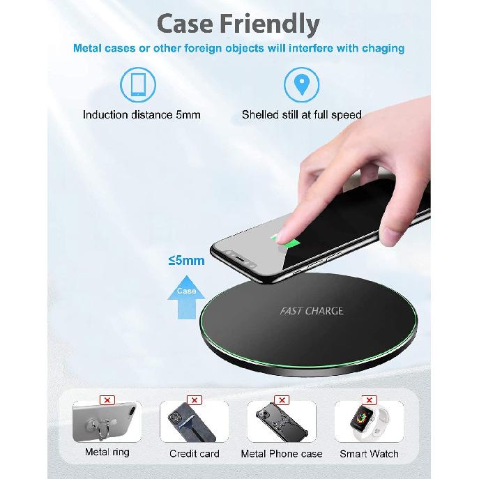50W Wireless Charger For iPhone 14 15 16 17 Pro Xs Max Mini X Xr Induction Fast Charging Pad For Samsung S25 S26 S8 S9 S10 Note 4