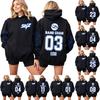 Women's Fashion Casual Outfit Sweatsuit Long Sleeve Top Printed Hooded Sweatshirt