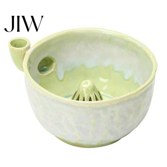 Ergonomic Fruit Washer Ceramic Berry Swirl Washing Bowl, Self Spinning Colander Quick Drainer for Produce with Drain Holes, Kitchen Prep Tool
