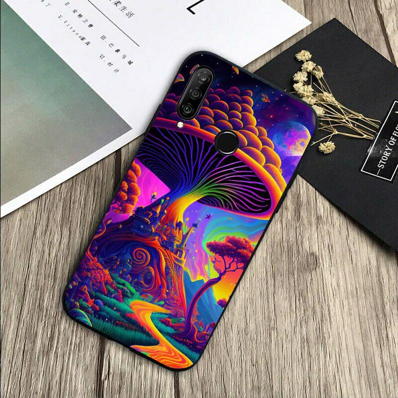 Странный психоделический гриб для Huawei Nova Y72 Y73 Y90 Y70 Y60 Y91 Y61 12s 12i 11i 8i 9 10 SE P40 Lite P60 P30 Pro Чехол