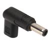 Адаптер USB Type C Female to 6.0x3.7mm 100W PD Fast Charge, угловой 90 градусов, адаптер USB C to DC