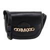 New Hally Leather Saddle Bag Crossbody Shoulder Bag Women's Black 32F1G2HC1L-001