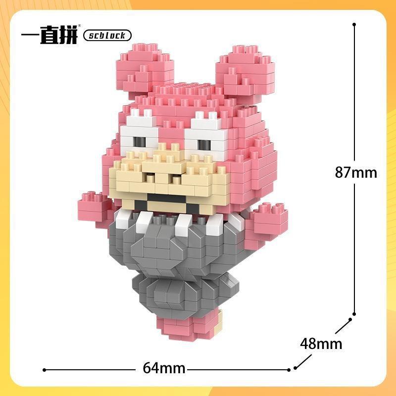 Pokemon Building Blocks Small Cartoon Mini Block Pikachu Charizard Eevee Mewtwo Anime Assemble Action Model Dolls Boys Toys