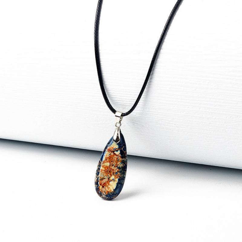 BLINGBAY женское ожерелье с подвеской из натуральной кожи, многоцветный кулон из воловьей кожи, ожерелье из веревки для девочек, вечерние, день рождения, рождественские украшения, подарок