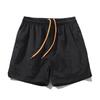 Летние повседневные шорты мужские винтажные шорты большого размера с эластичной резинкой на талии черные короткие шорты