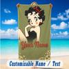 Beach Towel Custom Name Text, Quick Dry Large Towel For Beach HomeBetty Boop