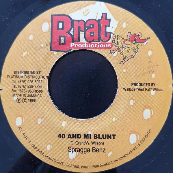 7-дюймовая пластинка SPRAGGA BENZ / WALLACE WILSON - 40 And Mi Blunt / Pink Lotion НЕТ BRAT Production 1999 Ямайка Регги, Ска и Даб Б/У