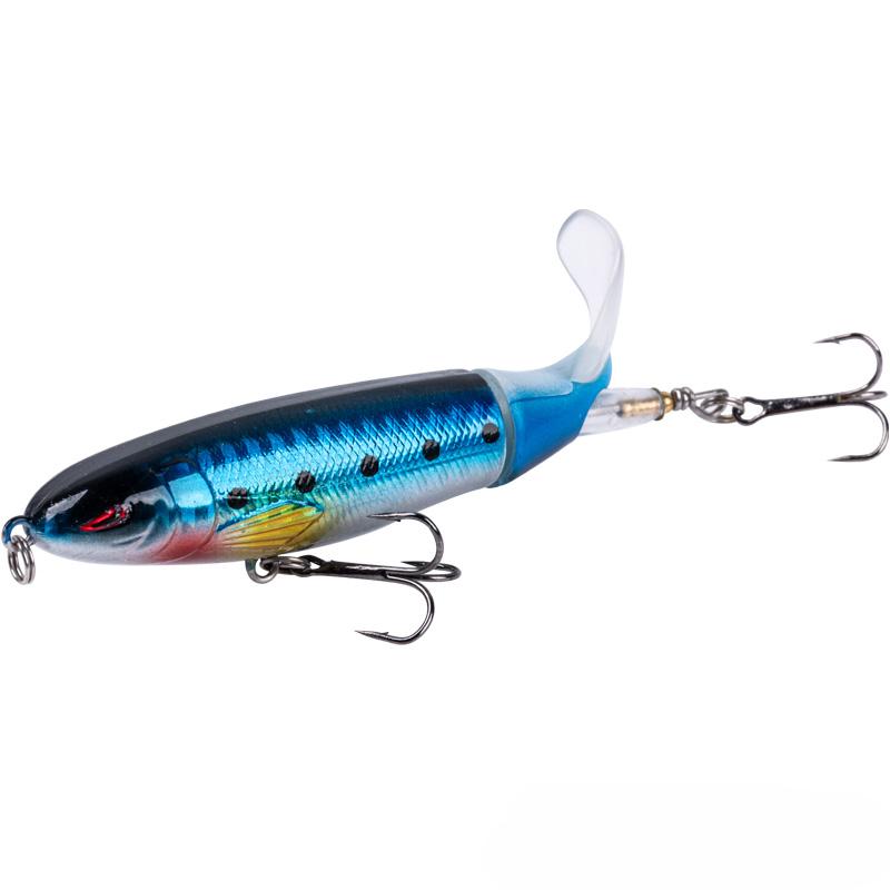 Whopper Popper Lure Pencil Propeller Bait Topwater FIshing Lure Blowups Baits Rotating Tail Fishing Tackle Crankbait Wobblers Hard Bait Lure Tractor