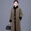 Luxury Faux Mink Fur Coat for Plus Size Women Winter Fashion Mom Outerwear Stand Collar Loose Fit Elegant Jacket