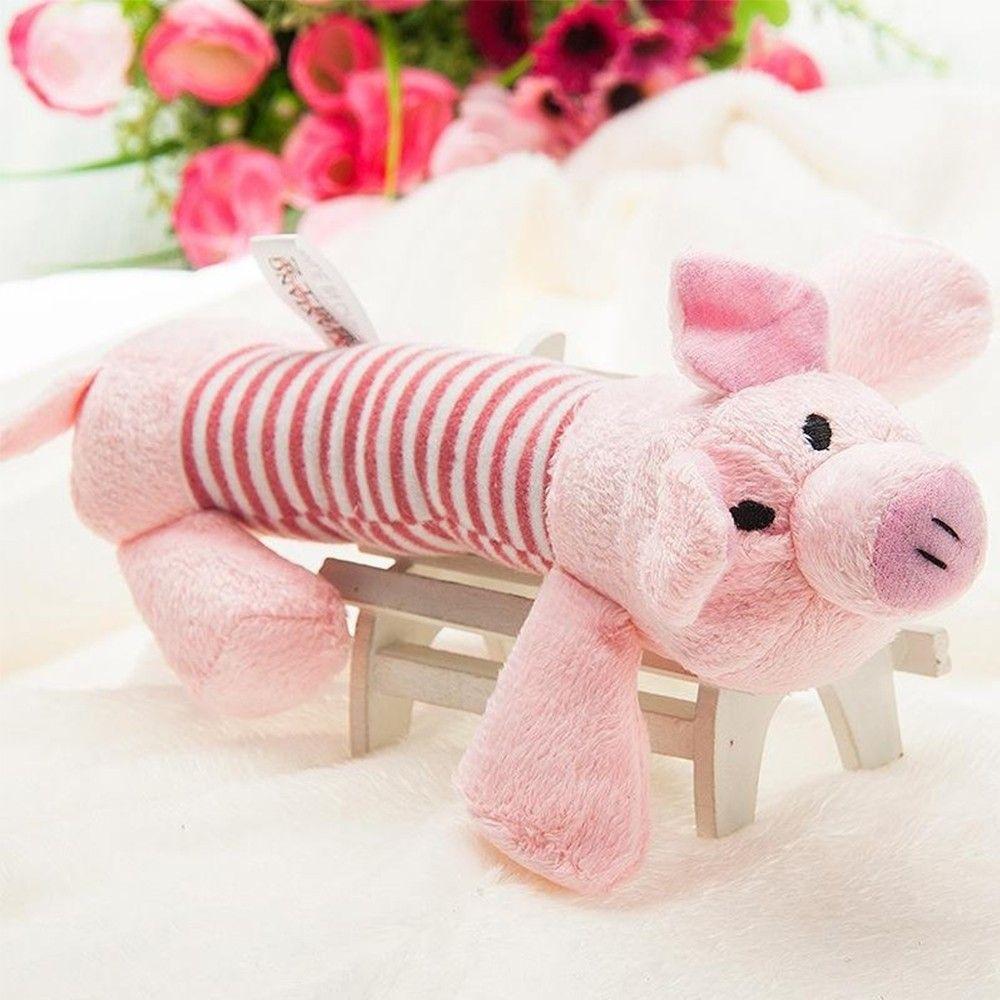 Play Puppy Pet Supplies Dog Toys Chew Squeaker Plush Pig Elephant Duck