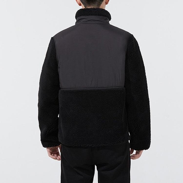 Puma Шерпа Флисовая спортивная куртка с цветными блоками с воротником-стойкой и логотипом Мужская верхняя одежда Черный 846325-01