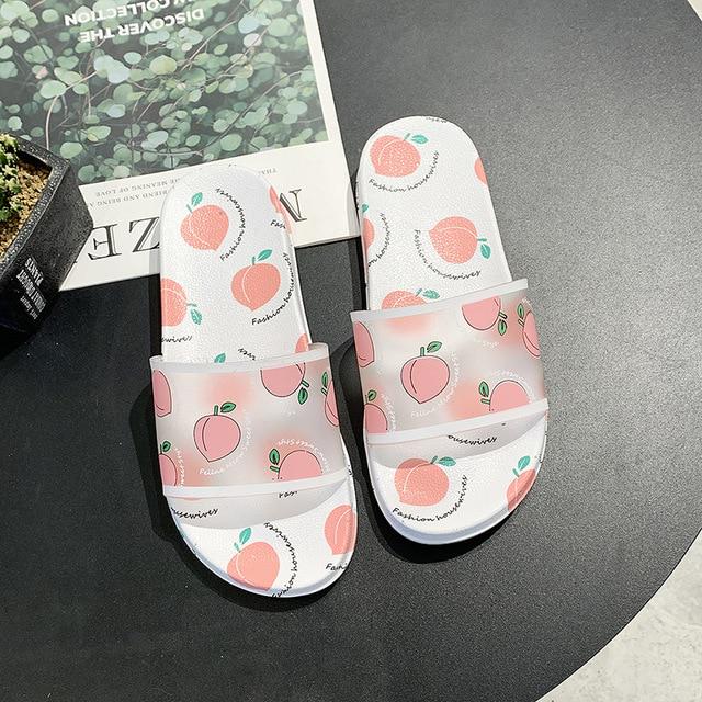 Cartoon Pvc Women Slippers Watermelon Banana Home Slippers Summer Sandals Slides Women Shoes Flip Flops Sandalias T02