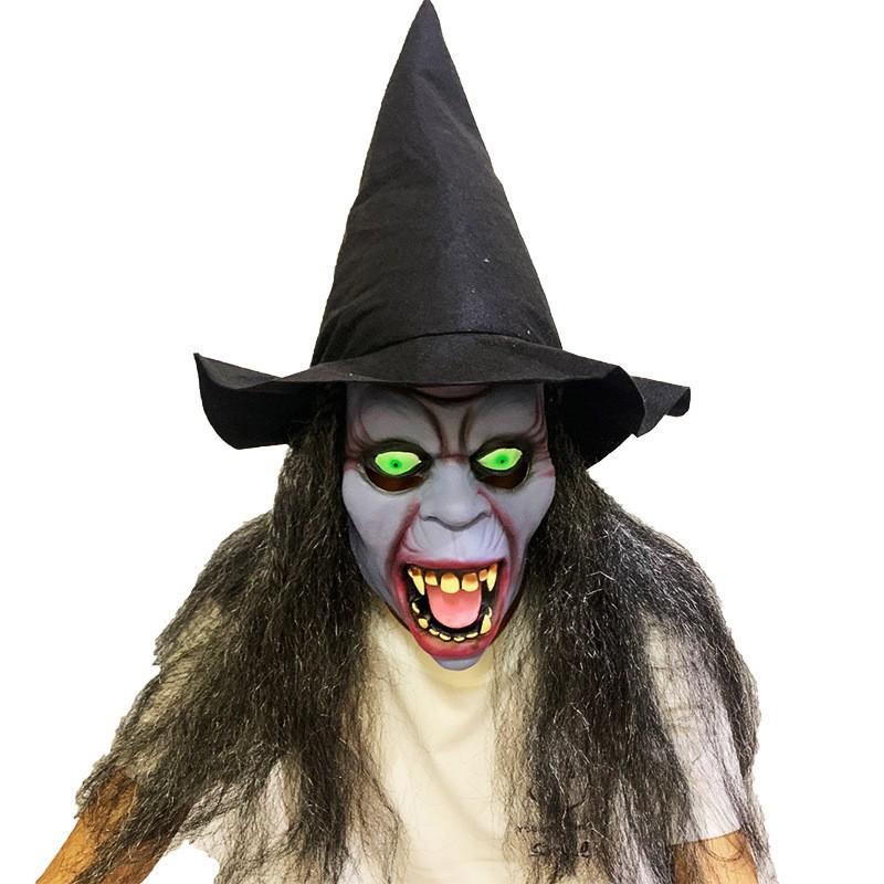 Hot-selling Halloween Haunted House Classic Witch Pirate Latex Mask Dark Witch