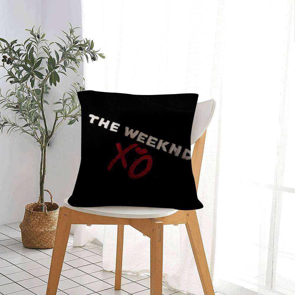Rapper The Weeknd Xo Pillow Covers Cartoon Sofa Decorative Home Double-Sided Printing Short Plush Cute Cushion Cover
