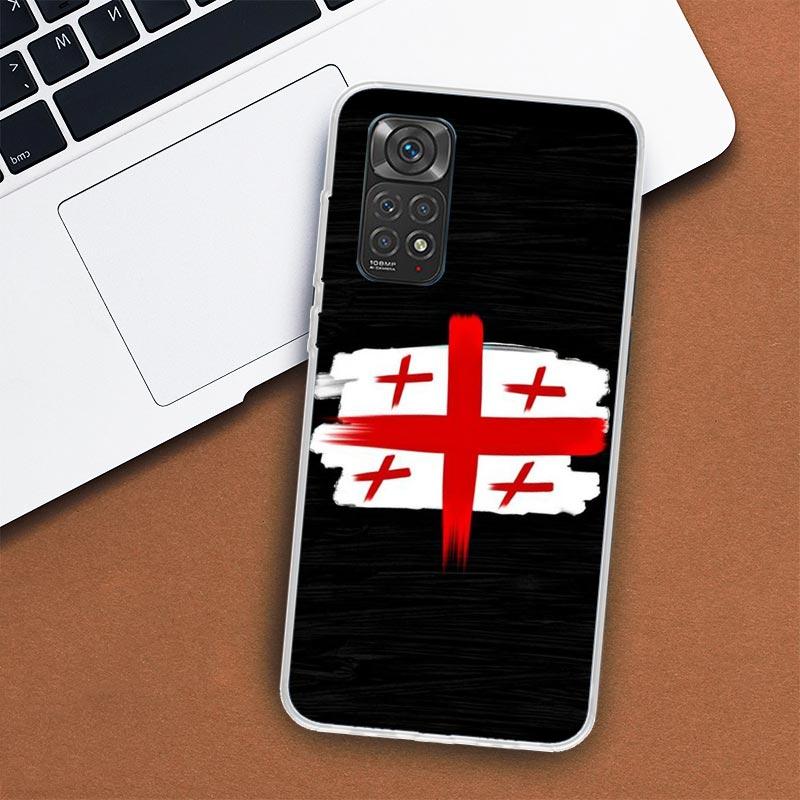 Чехол для телефона с флагом Грузии для Xiaomi Redmi Note 13 12 12S 11 11S 10 10S 9 9S 11T 11E Pro Plus 8 8T 7 + чехол