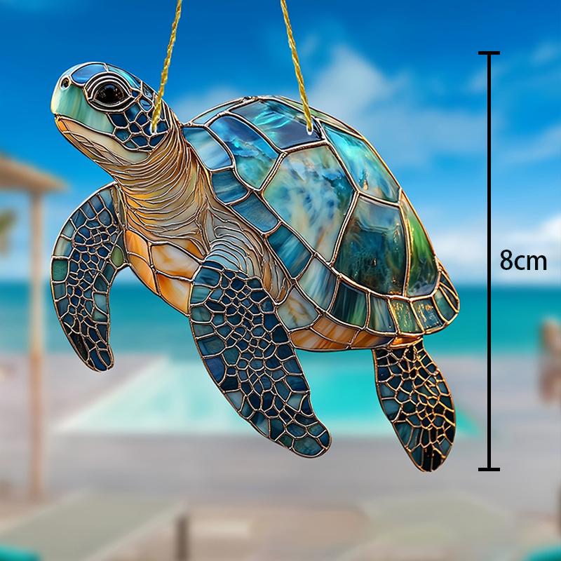 Великолепный ловец солнца в виде колибри - 8-дюймовый акриловый витраж, подходит для всех сезонов, подвесной декор, идеальный подарок для дома и сада