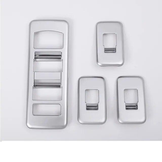4Pcs/Set Car Window Glasses Lift Switch Button Frame Cover Trim Fit For Land Rover Discovery 5 LR5 L462 2017-20 Auto Accessories