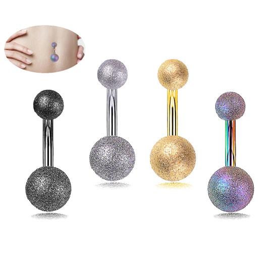 Limeimei сексуальные женские кольца из нержавеющей стали с двойным шариком, штангой, кольцо для пупка, ювелирные изделия для пирсинга