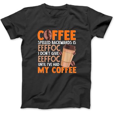 BestTeesEver Кофе Написанное Задом Наперед это Eeffoc Забавная Цитата для Любителя Напитков
