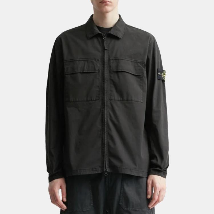 STONE ISLAND Compass Logo Shirt Jacket 'Black' Men's 781510210-V0029