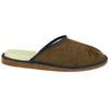 Brown men's insulated slippers. Comfortable men's house slippers 40