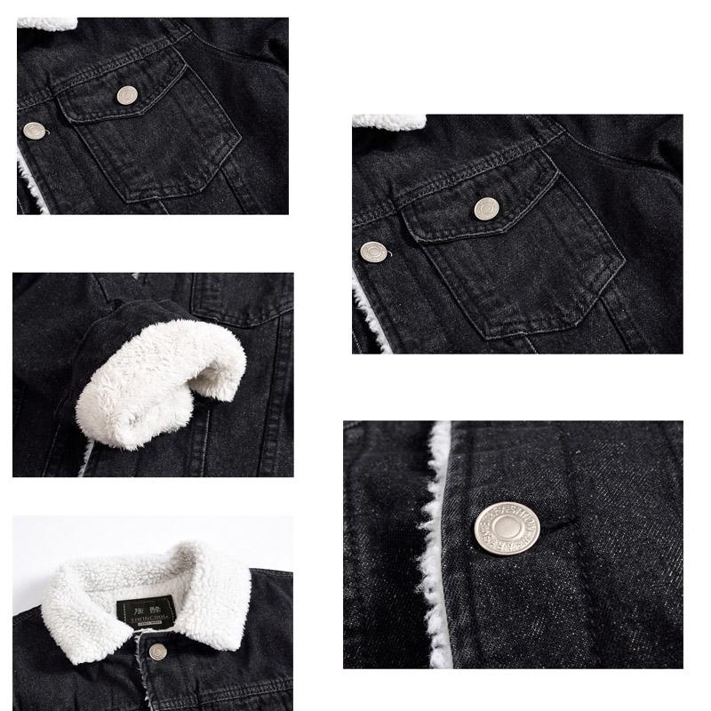 3 цвета плюс размер джинсовая куртка толстая флисовая куртка ягненка мужская бархатная джинсовая куртка плюс