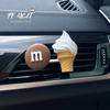 Ins Car Air Freshener Creative Hand-Painted Cake Ice Cream Aroma Diffuser Gypsum Car Perfume Air Vent Decoration Collection