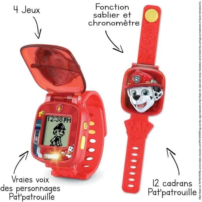 Montre-Jeu Interactive VTECH Pat Patrouille Marcus - Rouge - Pour Enfant à partir de 3 ans