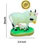 Handicraft Decorative Polystone Cow and Calf Big Statue/Idol for Gift Home Decor 8 Inch (Radium 3 Inch)