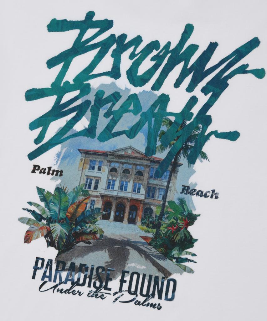 BROWNBREATH Футболка с принтом Tropical Crush - Белая