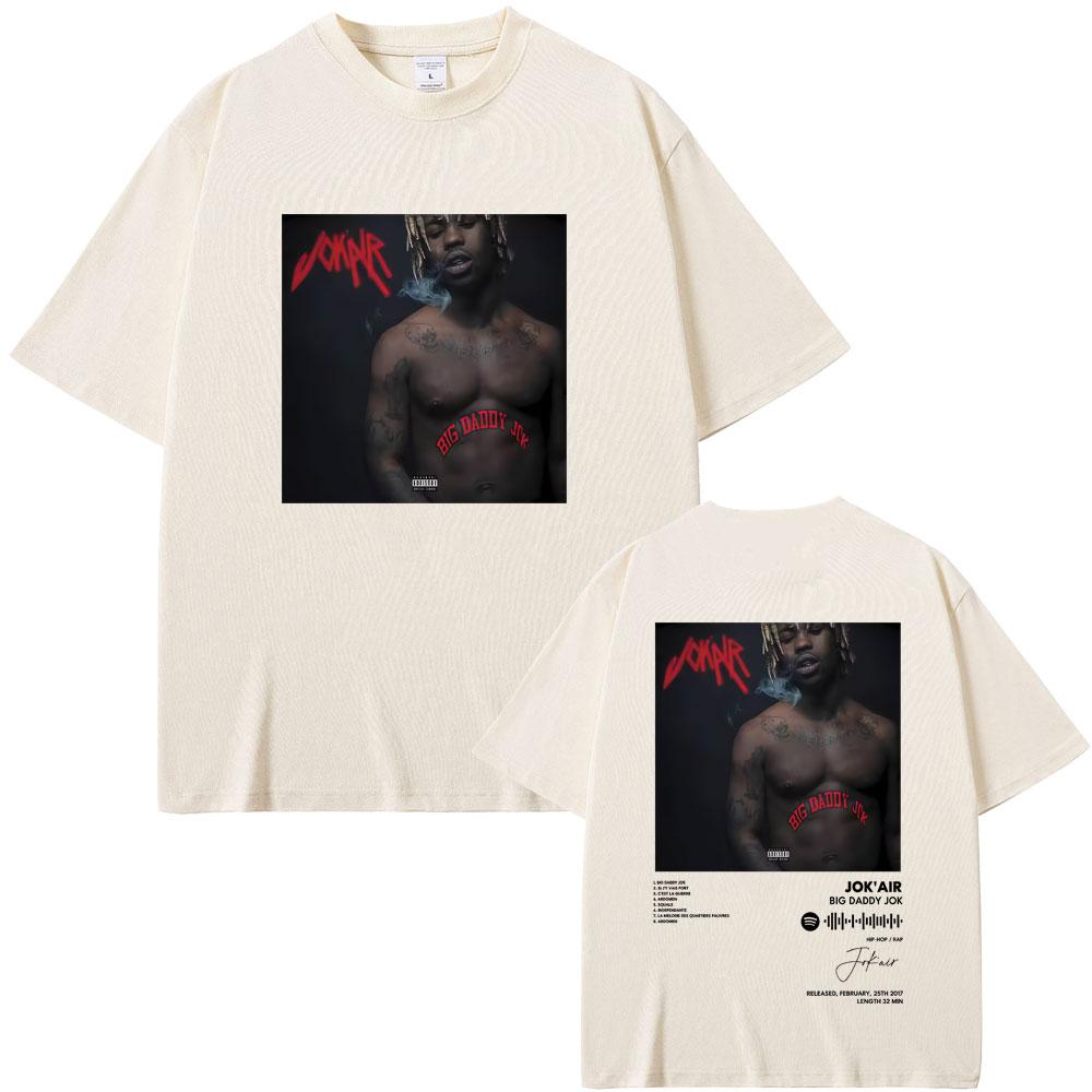 Rapper Jokair Big Daddy Jok Album Merch Tshirt Unisex Women Vintage Oversized T Shirts Fashion Hip Hop Short Sleeve Tee Streetwear