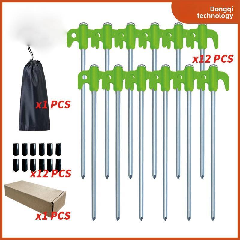 Camping Tent Pegs With Glowinthedark Nails For Outdoor Shelter And Camping Gear