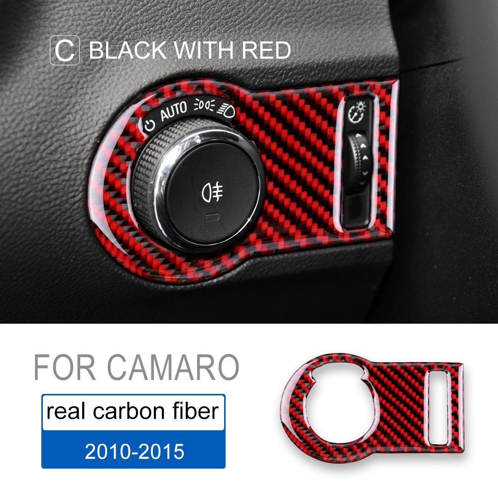 Настоящее мягкое углеродное волокно для Chevrolet Camaro 2010 2011 2012 2013 2014 2015 Аксессуары Отделка салона Кнопка переключателя фар